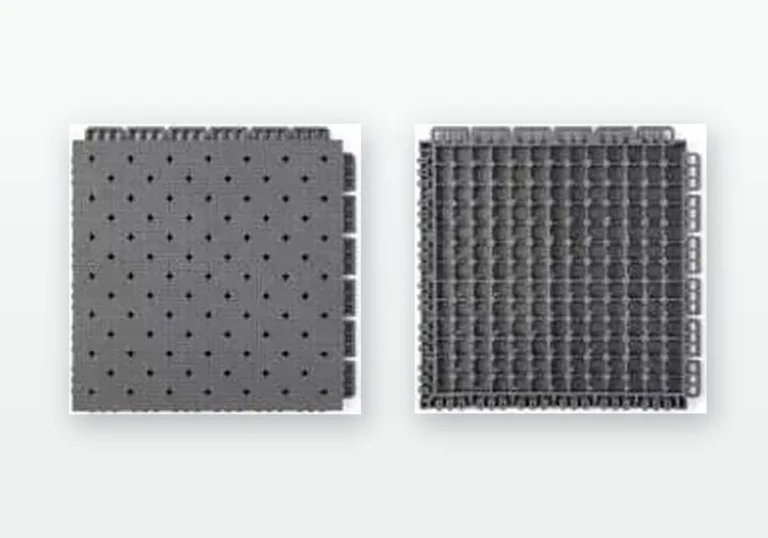 Baldosa ENLIO SES Battle II Pro vista por arriba y por abajo, color gris